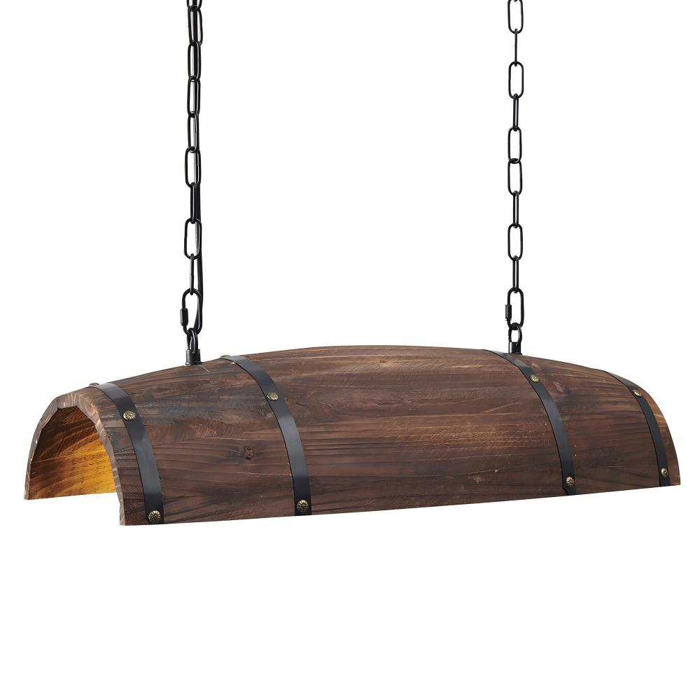 Newrays Antique Wood Wine Barrel pendant Lights for Kitchen Bar