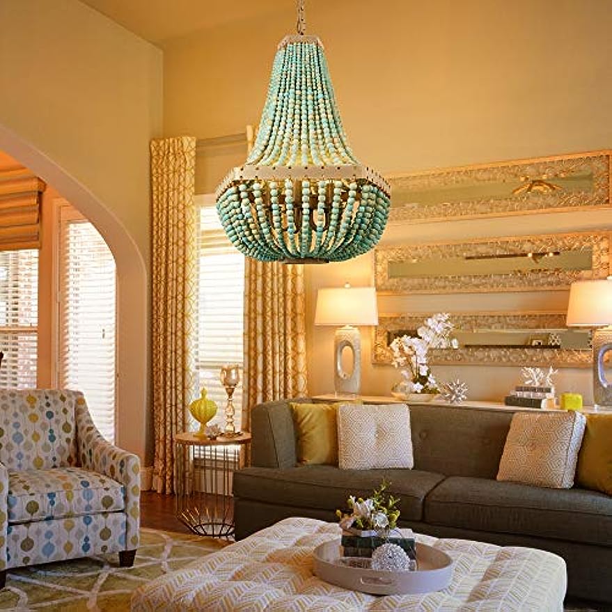 Ligna Bida Penda Lampo Griza Blua 5 Lumoj