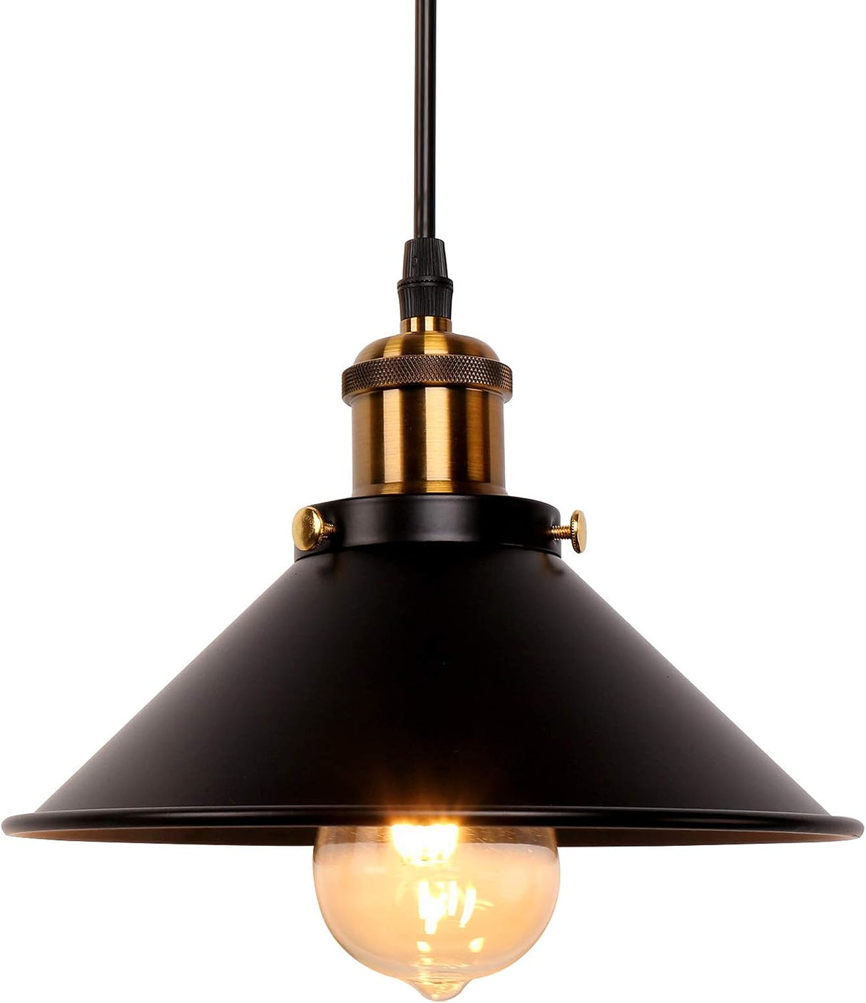 Newrays 3 Pack Industrial Black Pendant Light