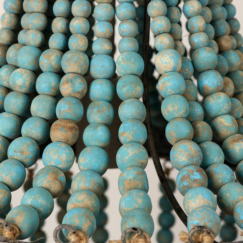 Ligna Bida Lustro Pendaj Lumoj Griza Blua Finirado