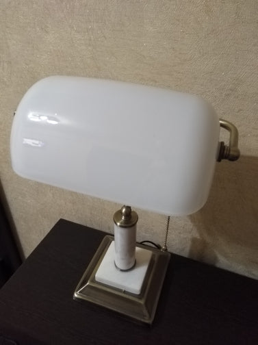 Milk White Glass Bankers Lamp Shade Replacement Cover