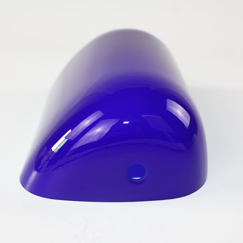 Blue Glass Bankers Lamp Shade Replacement Cover,L8.85" W5.11"/L22.5 W13cm in vibrant blue color.