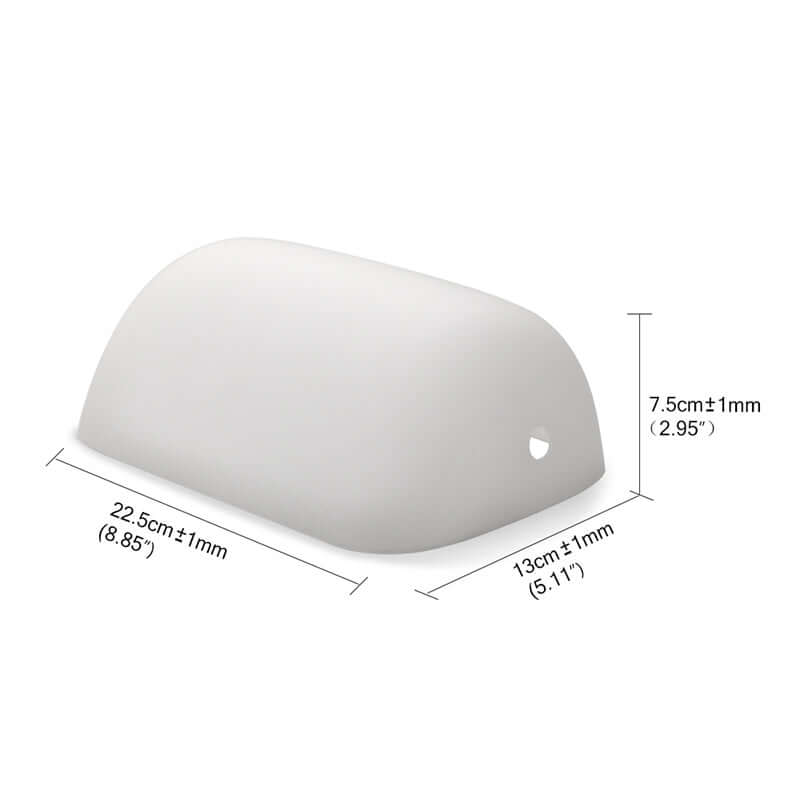 Matt White Glass Bankers Lamp Shade Replacement Cover,L8.85" W5.11"/L22.5 W13cm with dimensions displayed.