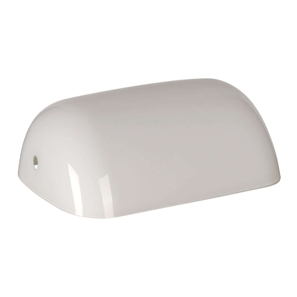 Milk White Glass Bankers Lamp Shade Replacement Cover L8.85" W5.11" / Length approx.22.5 cm,width 13cm.