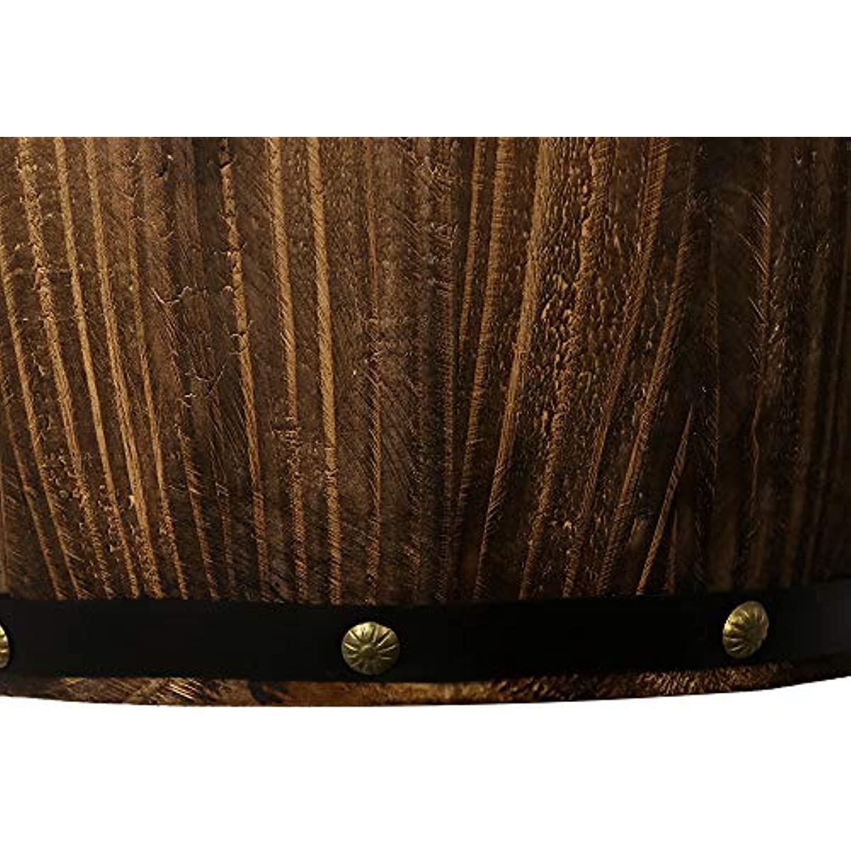 Wood Wine Barrel Wall Sconce,Hard Wired,2 Pack