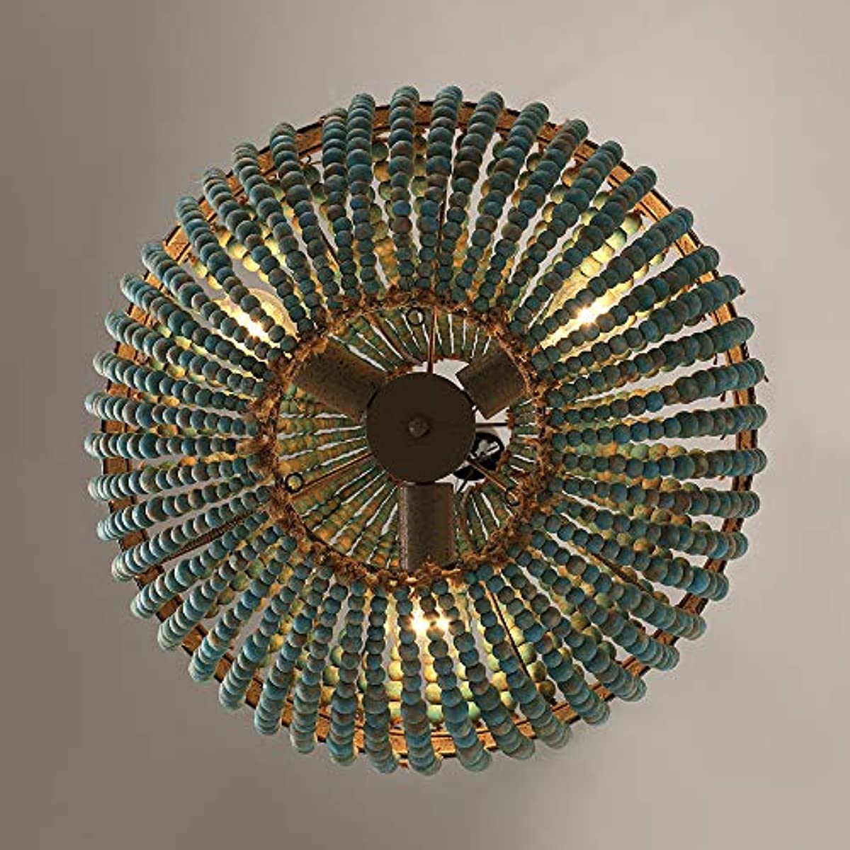 Newrays Blua Ligno Bida Lustro Pendumiloj