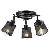 3-Light Industrial Metal Mesh Ceiling Light