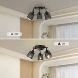 3-Light Industrial Metal Mesh Ceiling Light