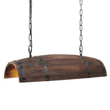Newrays Antique Wood Wine Barrel pendant Lights for Kitchen Bar