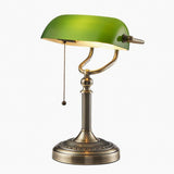 Newrays Green Glass Banker Lamp