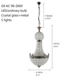 Vintage Royal Empire Crystal Chandelier