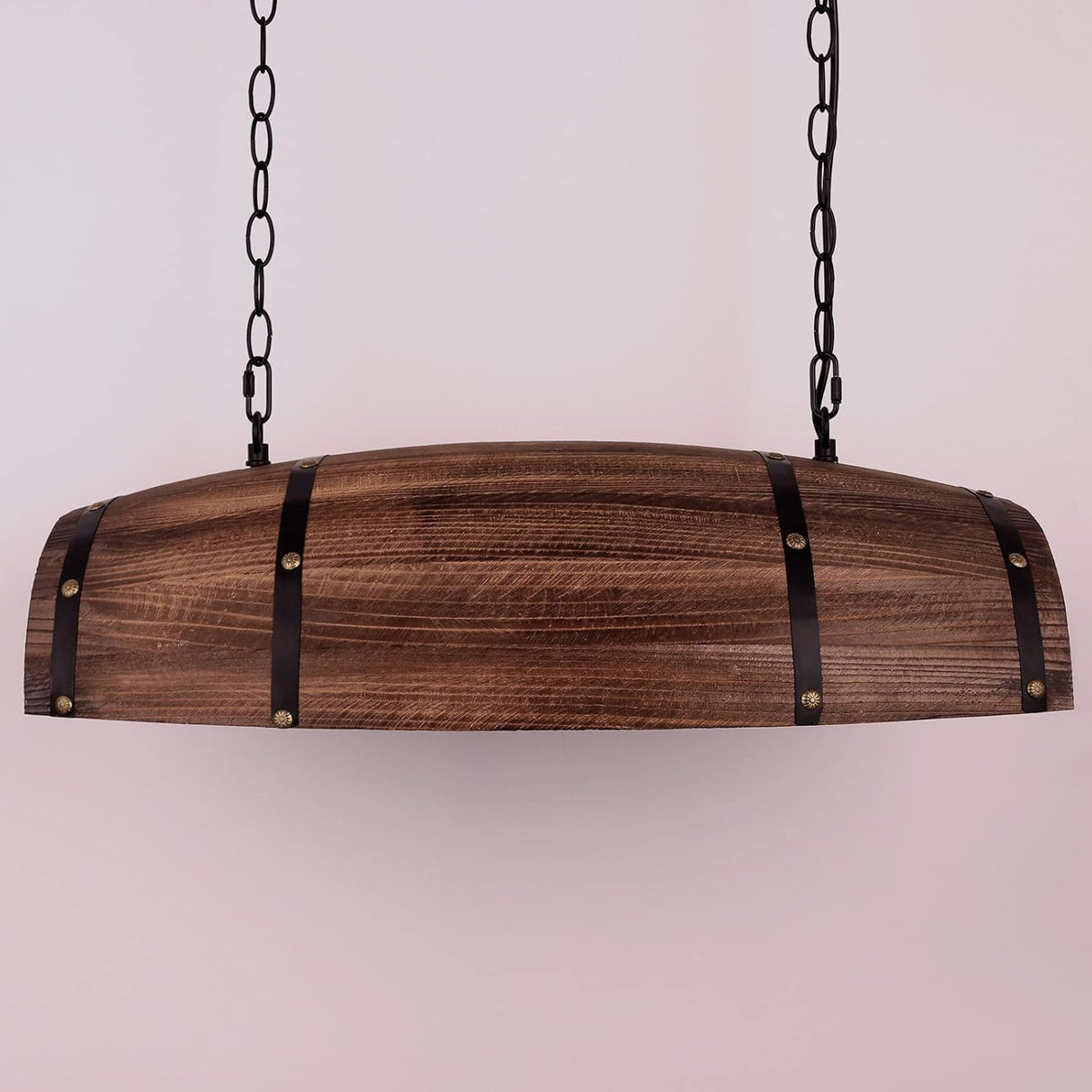 Newrays Antique Wood Wine Barrel pendant Lights for Kitchen Bar