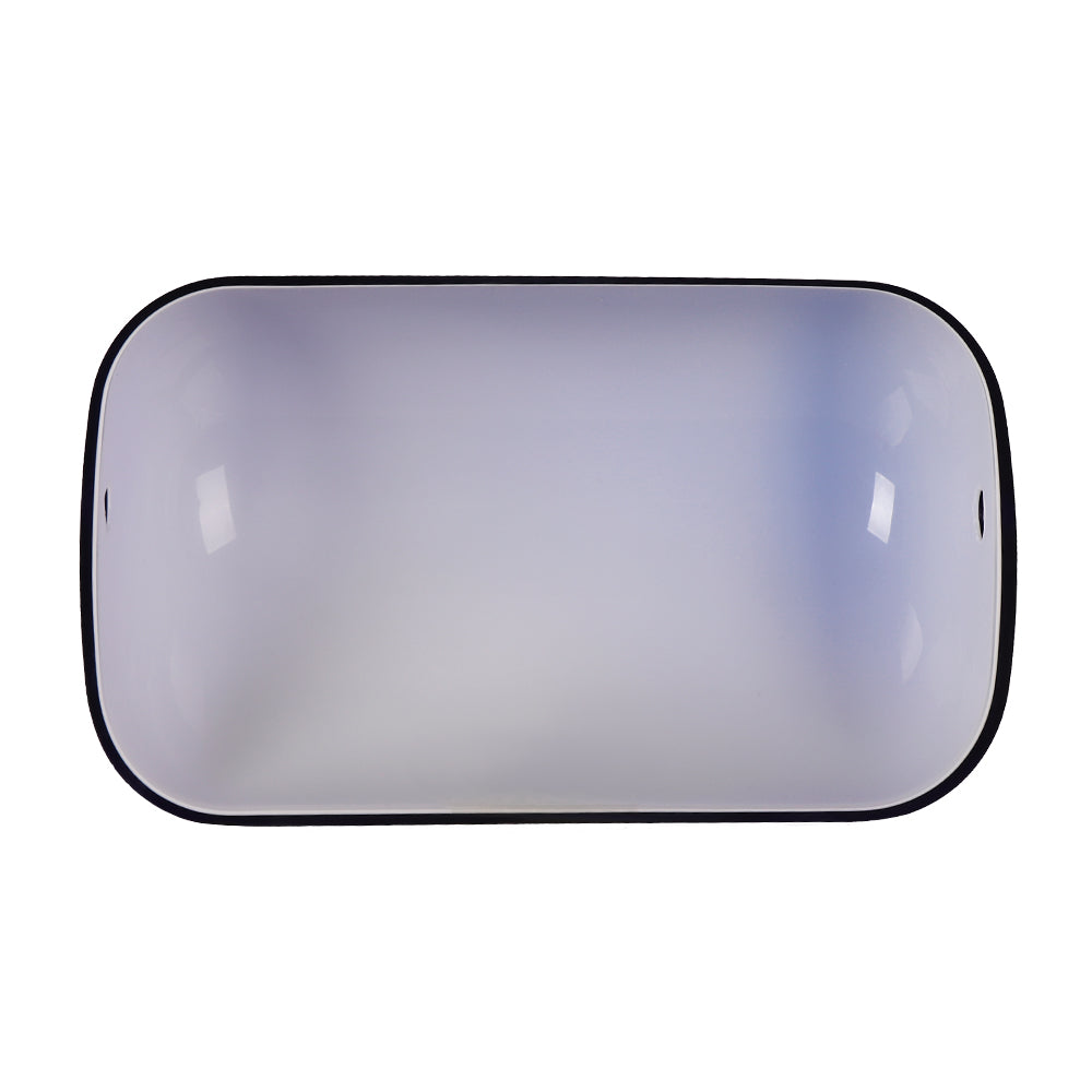 Blue Glass Bankers Lamp Shade Replacement Cover,L8.85" W5.11"/L22.5 W13cm, elegant design for lamp fixture.