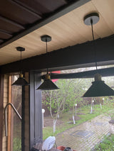 3 Pack Industrial Black Pendant Light