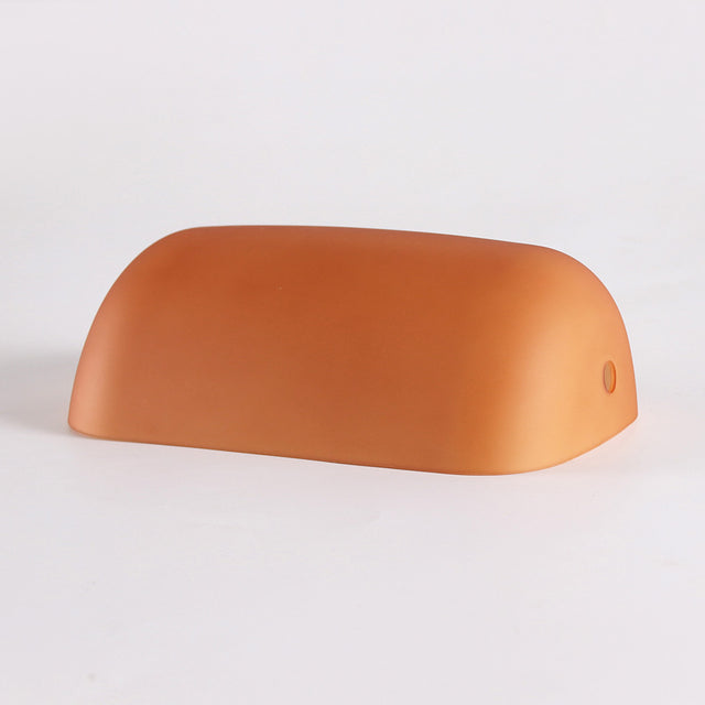 Matt Amber Glass Bankers Lamp Shade Replacement Cover,L8.85" W5.11"/L22.5 W13cm in a stylish matte finish.