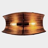 Newrays Antique Wood Wine Barrel pendant Lights for Kitchen Bar showcasing artistic design and warm lighting.