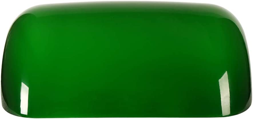 Newrays Green Glass Bankers Lamp Shade Replacement Cover,L8.85" W5.11"/L22.5 W13cm