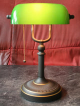 Newrays Green Glass Bankers Lamp Shade Replacement Cover,L8.85" W5.11"/L22.5 W13cm