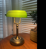 Newrays Green Glass Bankers Lamp Shade Replacement Cover,L8.85" W5.11"/L22.5 W13cm