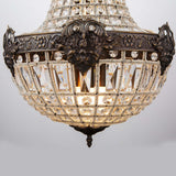 Vintage Royal Empire Style Big Led Crystal Chandelier E14/E12 showcasing intricate crystal design and elegant detailing.