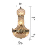 Vintage royal empire crystal wall sconces with intricate metalwork and elegant design, ideal for classic interior decor.