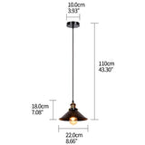 Industrial Retro Black Iron  Pendant Light,2 Pack