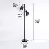 Newrays Industrial Iron Floor Lamps with Adjustable Shade