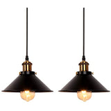 Industrial Retro Black Iron  Pendant Light,2 Pack