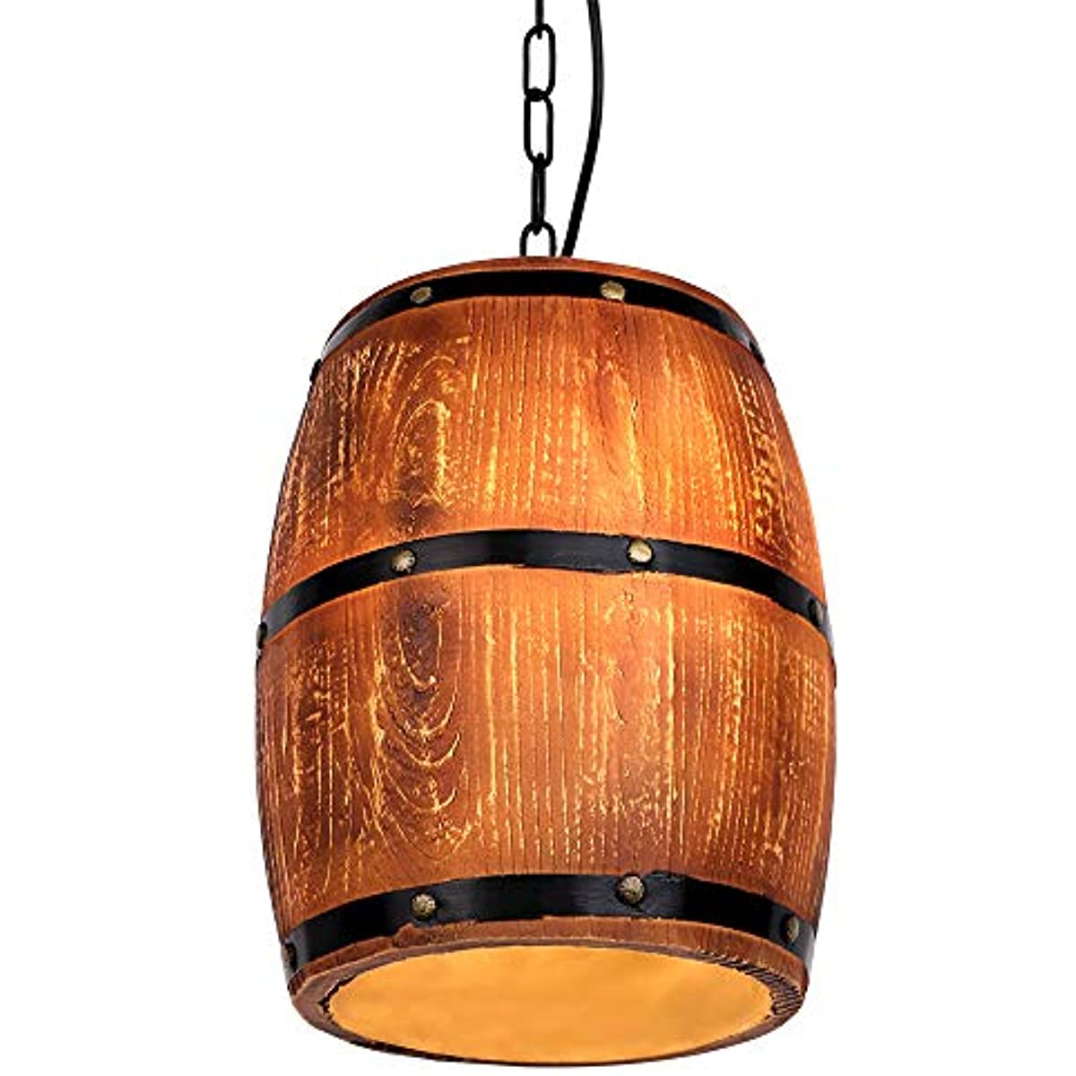 Newrays Antique Artificial Resin Wine Barrel Pendant Lamp