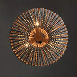 Newrays Wood Beaded Chandelier Pendant Three Lights