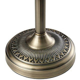 Newrays Green Glass Banker Lamp Double Shade base design showcasing intricate detailing and elegant vintage finish.