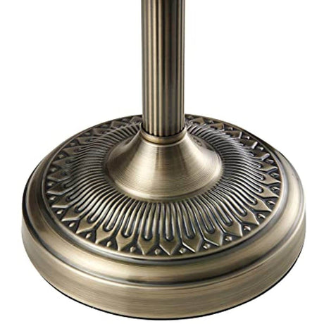 Newrays Green Glass Banker Lamp Double Shade base design showcasing intricate detailing and elegant vintage finish.